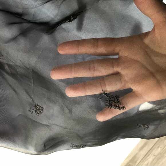 Laundry by Shelli Segal|90’s 100% SILK sheer lined floral embroidered mini dress - Picture 6 of 12